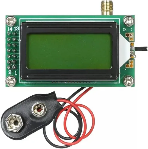 1 contador de frecuencia de alta precisión, probador de contador de frecuencia de 1 a 500 MHz, medición de pantalla LCD digital con conector SMA