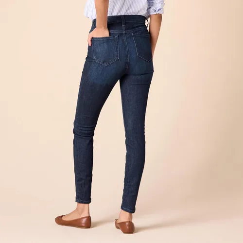 Miniatura 3 de Tienda Essentials Jeans ajustados para mujer, cintura alta, jeans elásticos