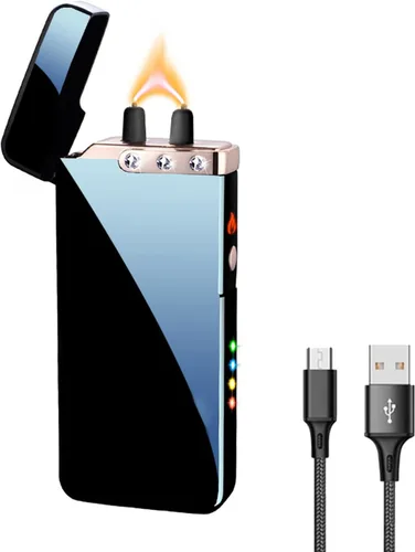 Miniatura 11 de GADATOP Encendedor eléctrico recargable, encendedor de plasma de arco, encendedor sin llama, encendedor al aire libre, resistente al viento