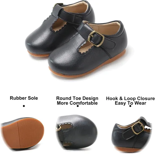 Miniatura 4 de Felix & Flora Zapatos de vestir planos Oxford para niña pequeña, zapatos de vestir estilo Mary Jane Princess para niña, para fiesta, escuela, zapatos