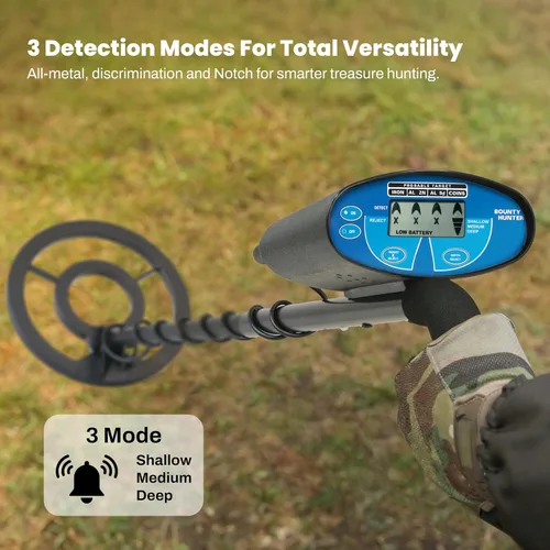 Miniatura 7 de Bounty Hunter Detector de Metales Quick Silver para Adultos y Niños – Bobina Impermeable de 8", Pantalla LCD, Ligero y Fácil de Usar, Encuentra Oro