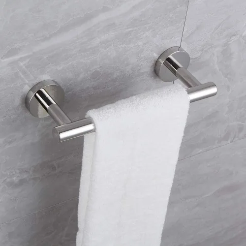 Miniatura 3 de Barra de Toalla de Acero Inoxidable SUS 304 de 9 Pulgadas, Porta Toallas Montado en la Pared, Toallero de Pared para Baño, Estilo Moderno, Acabado