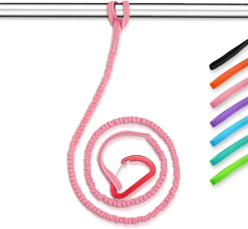 Miniatura 8 de OCEANBROAD Correa de remo de kayak estirable con cuerda de lanyard para SUP, kayak, botes, canoa, caña de pescar, 4-7 pies Azul