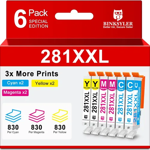Miniatura 9 de Paquete de 3 cartuchos de tinta negra 281 de repuesto para Canon CLI-281XXL 281XL 281 XXL BK para Canon Pixma TR8520 TS6120 TS6220 TS6320 TR7520