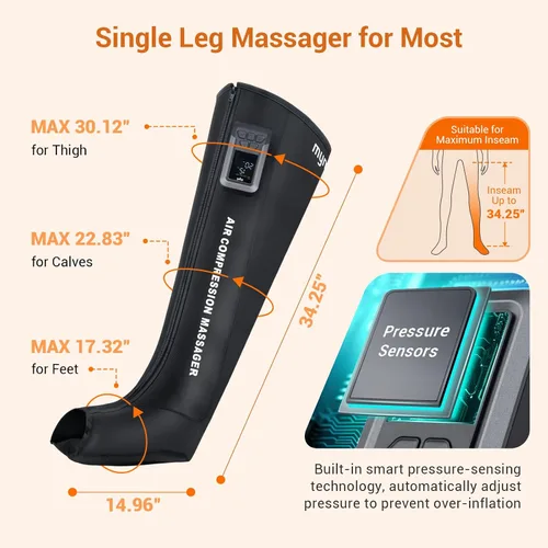 Miniatura 2 de Masajeador completo de la compresión del aire de la pierna, masajeador inalámbrico secuencial de la compresión Therapy Machine for Circulation
