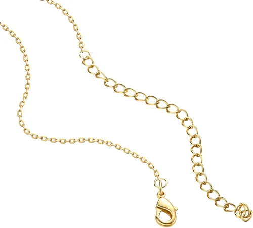 Miniatura 33 de PAVOI Collar de estación chapado en oro de 14 quilates, collares de capas de diamantes simulados, cadena de circonita cúbica para mujer