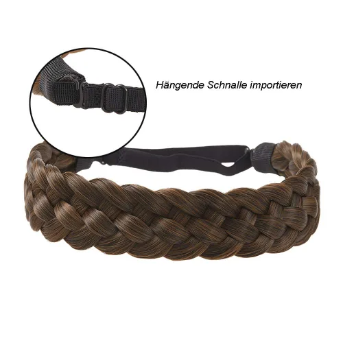 Miniatura 3 de Diadema de pelo sintético de 5 hebras trenzadas, clásicas, gruesas, anchas, trenzadas, elásticas, multicolor, accesorios de belleza para el cabello