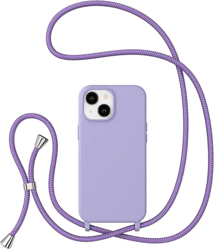 Miniatura 49 de ZTOFERA Funda Crossbody para iPhone 15 Pro con Correa de Cordón Ajustable, Funda Suave de Silicona Líquida para iPhone 15 Pro 6.1 pulgadas - Rosa