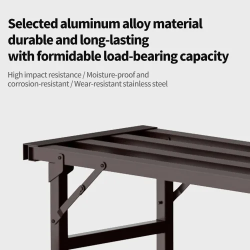 Miniatura 3 de Soporte de metal para plantas, soporte de aluminio inoxidable para macetas para uso en interiores y exteriores, altura ajustable, espacioso
