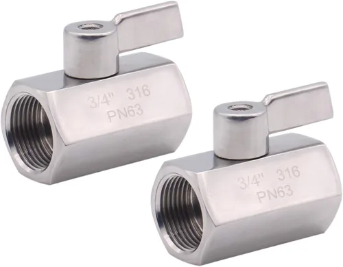 Miniatura 12 de DERNORD Válvula de bola de acero inoxidable Mini rosca NPT hembra (1" hembra y hembra)