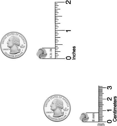 Miniatura 4 de LeCalla Aretes de plata de ley con nudo de amor, aretes ligeros de diseño italiano trenzado para mujer