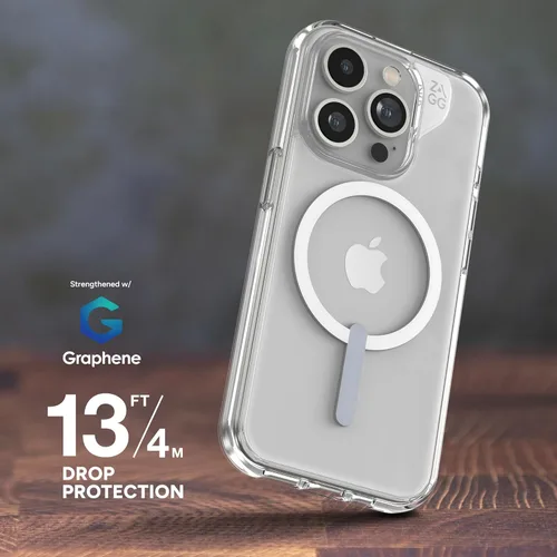 Miniatura 9 de ZAGG - Funda para iPhone 15 Pro de Palace de Cristal con cierre magnético transparente - Protección contra caídas (13 pies/4 m), grafeno duradero