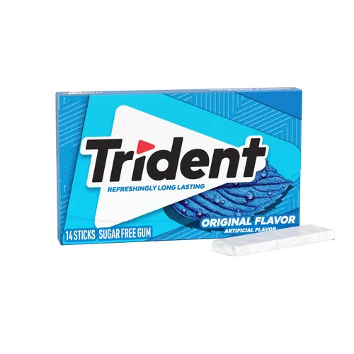 Trident Goma de mascar sin azúcar, sabor original, 14 piezas (paquete de 1)