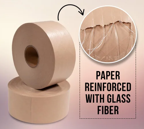 Miniatura 4 de Mytee Products 16 rollos de cinta activada por agua de 2.75 pulgadas x 450 pies, cinta adhesiva reforzada para el paquete, cinta de papel kraft