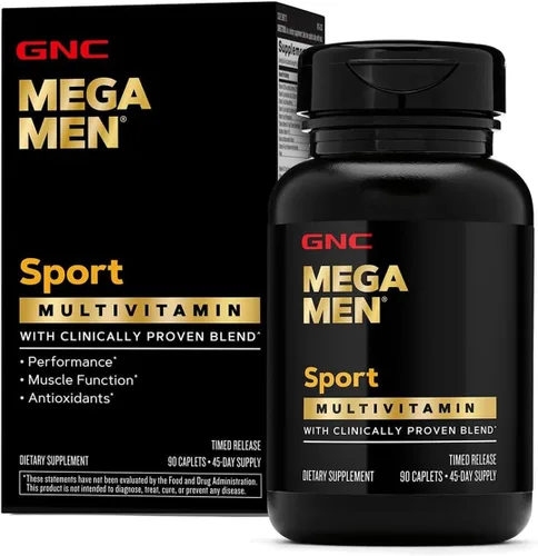 GNC Mega Men Sport Multivitamínico | Rendimiento, función muscular y salud general | 90 unidades