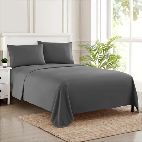 Miniatura 87 de Juego de sábanas de 1800 hilos – Sábanas de microfibra cepillada suave de calidad egipcia – Juego de ropa de cama de lujo con sábana encimera