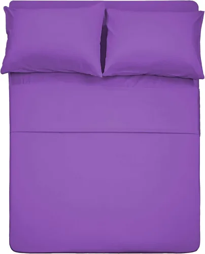 Miniatura 28 de Best Season - Juego de sábanas de cama individual de microfibra cepillada de 1800 hilos, 3 piezas (lavanda) 1 sábana encimera, 1 sábana bajera y 1