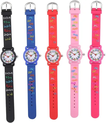 Miniatura 7 de Jewtme Lindos relojes para niños pequeños de 3 a 8 años, reloj analógico de dibujos animados con banda de silicona 3D para niñas y niños pequeños