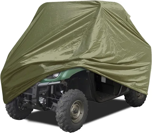Miniatura 9 de EliteShield Cubierta impermeable Quad 4 x 4 UTV, cubierta de almacenamiento SXS para vehículo utilitario resistente, color negro se adapta hasta 108