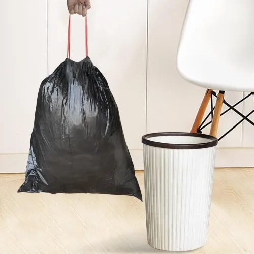 Miniatura 4 de Teyyvn Bolsas de basura negras con cordón de 3 galones, 220