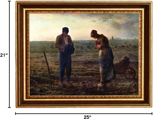 Miniatura 2 de ELITEART -El Ángelus por el pintor francés Jean-François Millet Reproducción de pintura al óleo Giclée de arte de pared, impresiones en lienzo