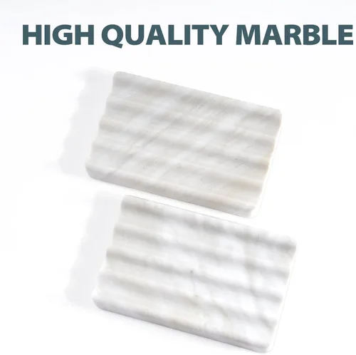Miniatura 4 de Jabonera de mármol para ducha, soporte de jabón de barra con diseño de ondas de agua, fácil limpieza para fregadero de cocina, baño, bandeja de Agiax