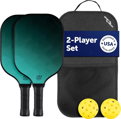 Miniatura 14 de Sport Squad Pickleball Paddles Set of 2 and Single Paddles - Lightweight, Durable & High-Performance Playability - Enhanced Grip & Power - USA Set