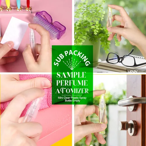 Miniatura 7 de Teenitor Mini botella de aerosol, 20 unidades, botella de perfume recargable de viaje de 0.2 fl oz, botella de perfume de niebla fina, mini