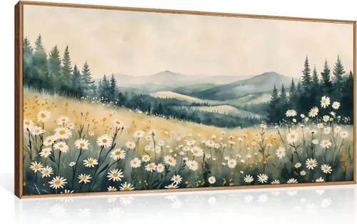 Miniatura 39 de Arte de Pared de Lienzo Enmarcado con Grandes Pinceladas Abstractas, Decoración de Pared Azul Marino Neutro, Pintura de Pared Moderna en Tonos