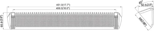 Miniatura 2 de Raycharm Lámpara LED para toldo exterior de RV de 18", 40° de ángulo hacia abajo, luz blanca cálida de 3000 K, 12V/24V CC, alto rendimiento