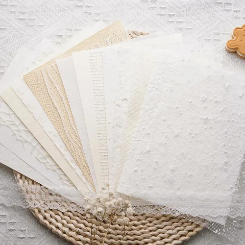 Miniatura 9 de 15 piezas hechas a mano para álbumes de recortes, papel texturizado para manualidades, hojas A5, mezcla especial para álbumes de recortes, diario