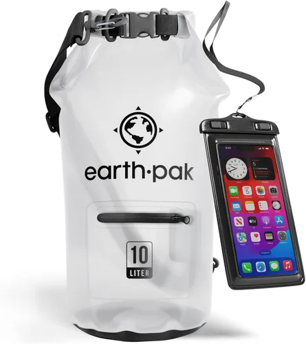 Miniatura 26 de Earth Pak Bolsa seca impermeable con bolsillo con cremallera, mochila impermeable para mantener el equipo seco Amarillo