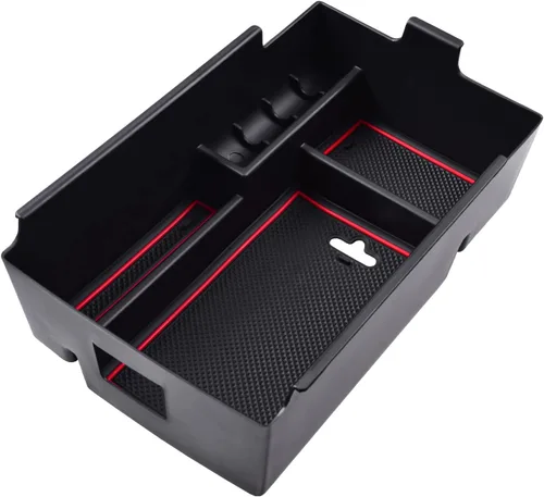 Miniatura 3 de EDBETOS Organizador de consola central compatible con accesorios Chevy Equinox 2018 2019 2020 2021 2022 2023 2024 Bandeja de inserción interior Rojo