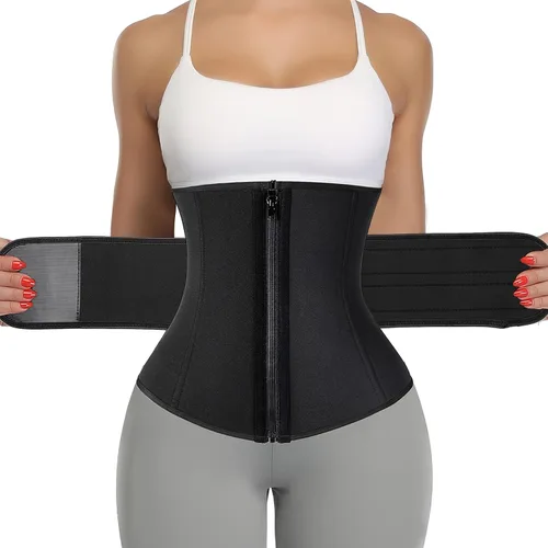 KIWI RATA Entrenador de Cintura de Neopreno para Sauna Corsé Cinturón de Sudor para Mujeres Banda Ceñidora de Compresión para Entrenamiento Fitness