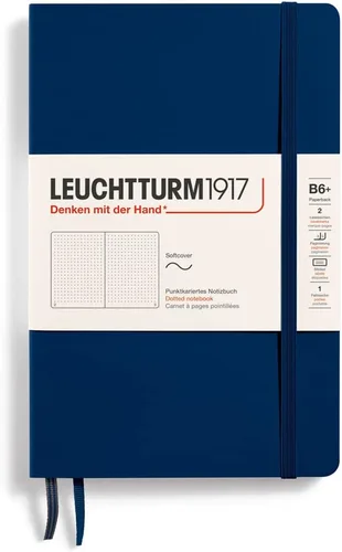 Miniatura 24 de LEUCHTTURM1917 - Cuaderno de tapa blanda de tapa blanda B6+ - 123 páginas numeradas para escribir y escribir en diario (Doted, Sage)