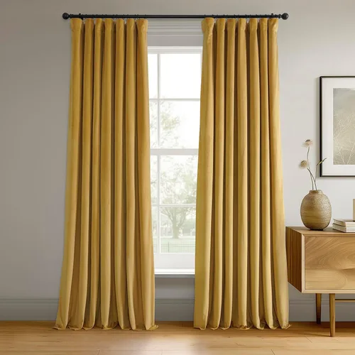 Miniatura 73 de HPD Half Price Drapes Cortinas Opacas Térmicas de Terciopelo Signature para Sala de Estar de 63 Pulgadas de Largo (1 Panel) con Bolsillo para Barra