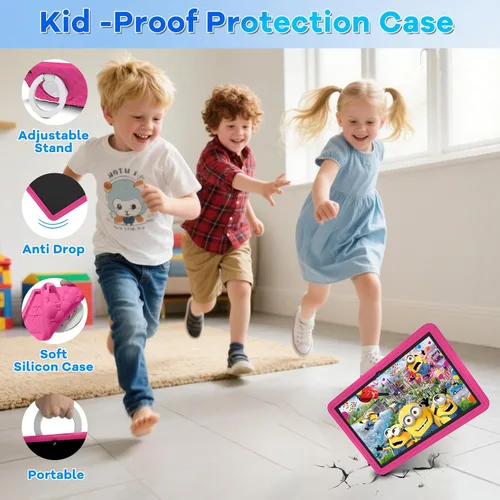 Miniatura 7 de DMOAO Tablet infantil de 10.1 pulgadas Android 15-30GB RAM+64GB ROM (1TB expandible), Octa-Core 2.0GHz, pantalla de luz anti-azul, 6000mAh, WiFi 6