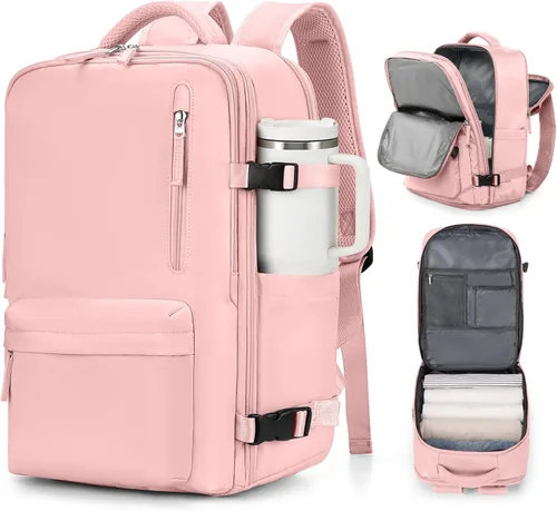 Miniatura 32 de VGCUB - Mochila grande para viaje, trabajo, negocios, mochila para laptop aprobada como equipaje de mano para vuelos, unisex, Negro -, Grande, Large