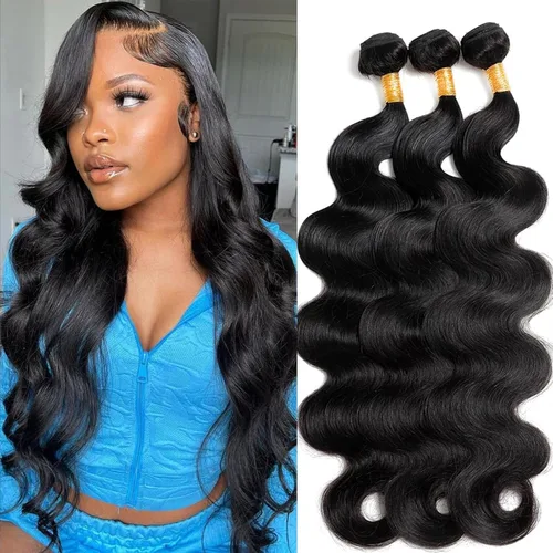 Extensiones de cabello humano ondulado 12A de 24, 26, 28 pulgadas, extensiones de cabello humano virgen brasileño 100% sin procesar, extensiones de