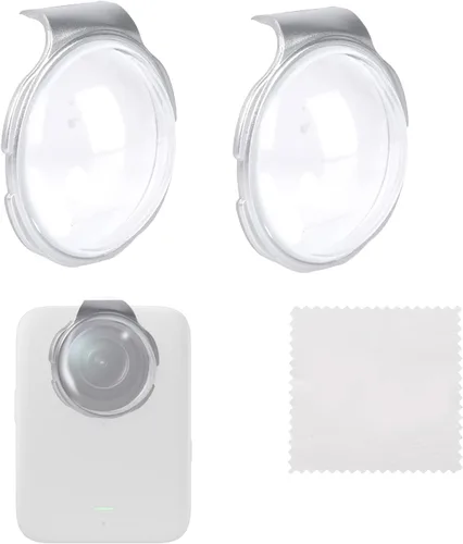 2 unids protectores de lente para cámara DJI Osmo 360, cubierta protectora de lente de vidrio templado óptico 9H dureza alta transmitancia para