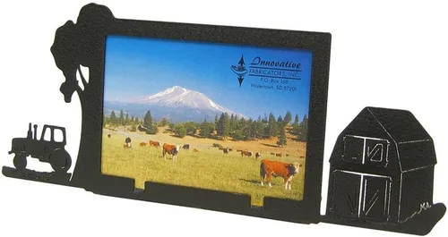 Miniatura 2 de Innovative Fabricators, Inc. American Steel Farm & Ranch - Marco de fotos, tractor de tracción en las cuatro ruedas, paisaje de 5 x 7, fabricado