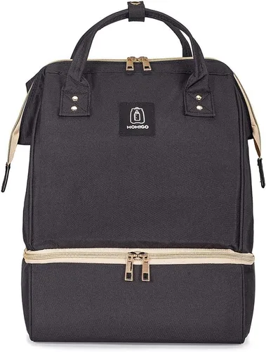 Miniatura 10 de Mochila para extractor de leche, bolsa enfriadora y resistente a la humedad, doble capa para madre, mochila de trabajo al aire libre con puerto