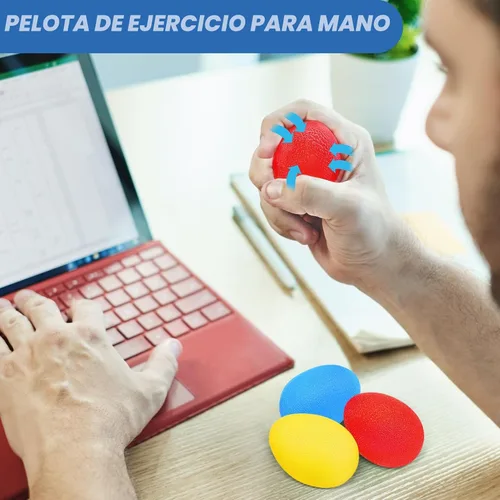 Miniatura 3 de roygra Entrenador de fuerza de agarre (paquete de 8), fortalecedor de antebrazo, pelotas de estrés para adultos, dispositivos de fortalecimiento