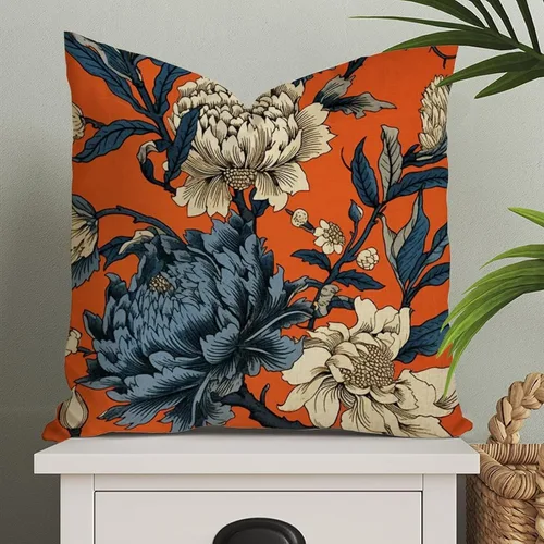 Miniatura 102 de ArogGeld Fundas de Almohada Euro Sham Florales Verde y Blanco Gris Estilo Chinoiserie Funda de Almohada Asiática Funda de Cojín Decorativo 18x18