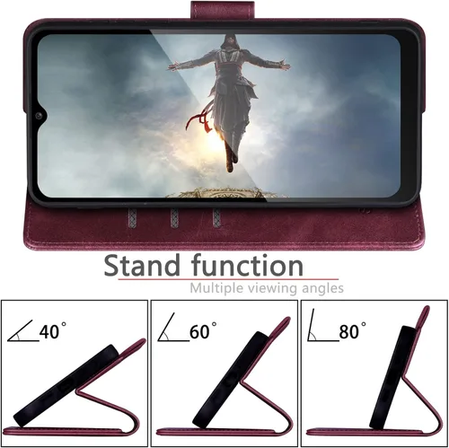 Miniatura 5 de SUANPOT Funda tipo cartera para Samsung Galaxy A03S 【Bloqueo RFID】 Soporte para tarjetas de crédito, libro de folio con tapa de cuero PU Funda a