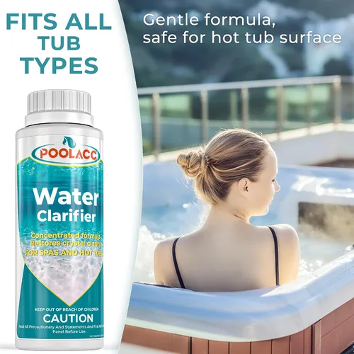 Miniatura 6 de POOLACC Clarificador de agua para spa, bañera de hidromasaje o piscina, limpia el agua nublada, mejora la eficiencia del filtro, mantiene el pH