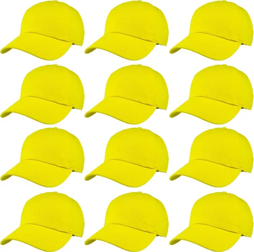 Miniatura 44 de Gelante Gorras de béisbol 100% algodón liso en blanco tamaño ajustable al por mayor a granel de 12