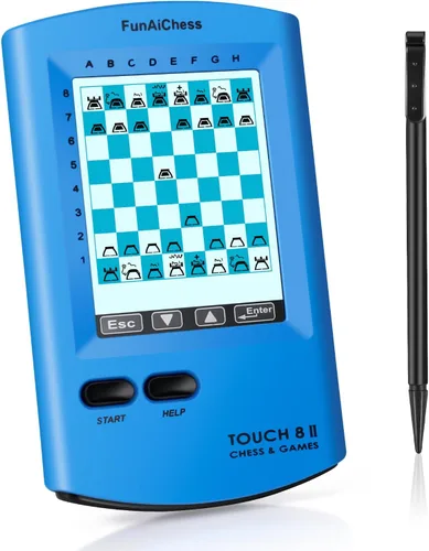 Miniatura 9 de Tablero de Ajedrez Electrónico de Mano 8 en 1 Juego de Computadora de Ajedrez Táctil Ai Chess Up Juego de Ajedrez Electrónico Inteligente