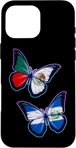 Miniatura 19 de El Salvador y México bicultural Roots - Carcasa para iPhone 17 (versión mariposa)