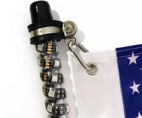 Miniatura 4 de 2PCS 4T LED Luces de látigo Antena Bandera Tacoma Tundra 4 Runner